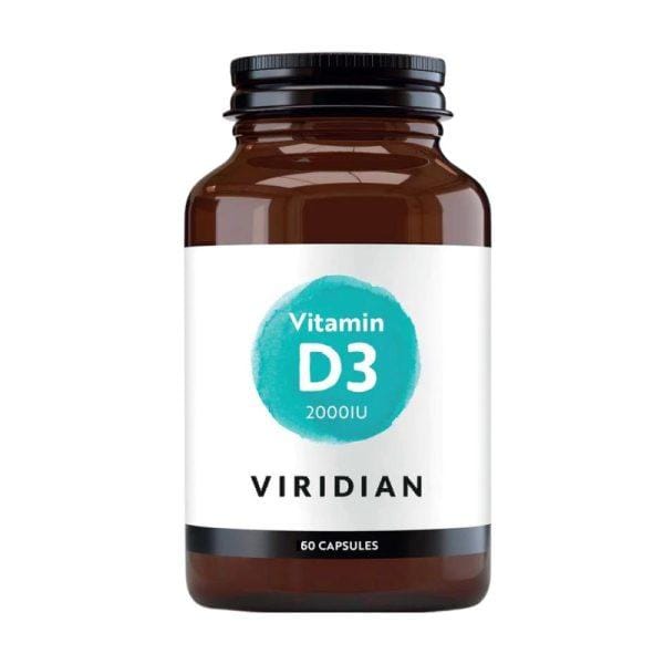 Vitamin D3 Viridian, 2000IU (60 kapsul)