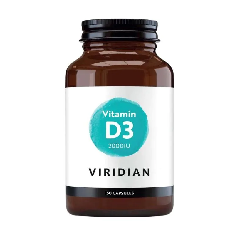 Vitamin D3 Viridian, 2000IU (60 kapsul)