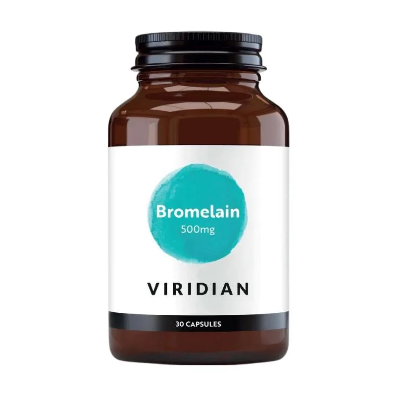 Bromelain Viridian, 500 mg (30 kapsul)