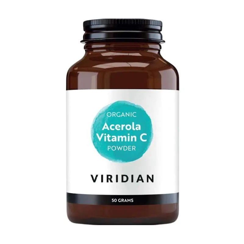 Ekološka Acerola - vitamin C v prahu Viridian (50 g)