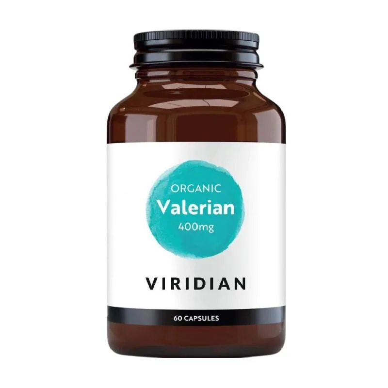 Ekološka korenina baldrijana Viridian, 400 mg (60 kapsul)