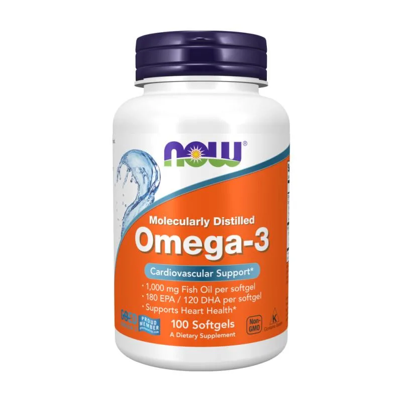 Omega 3 NOW, 1000 mg (100 mehkih kapsul)