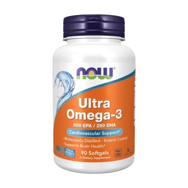 Omega 3 Ultra NOW, 1000 mg (90 mehkih kapsul)