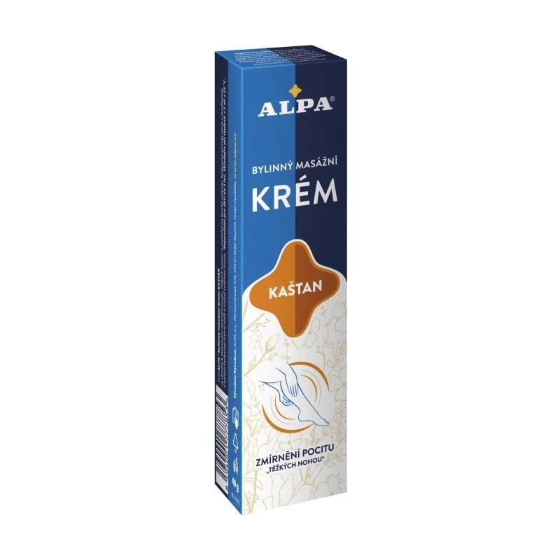 Masažni gel s kostanjem za olajšanje občutka težkih nog Alpa (40 g)
