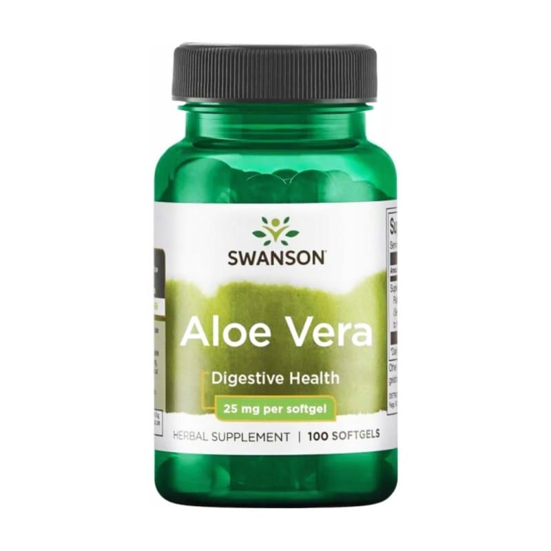 Aloe Vera Swanson, 25 mg (100 mehkih kapsul)