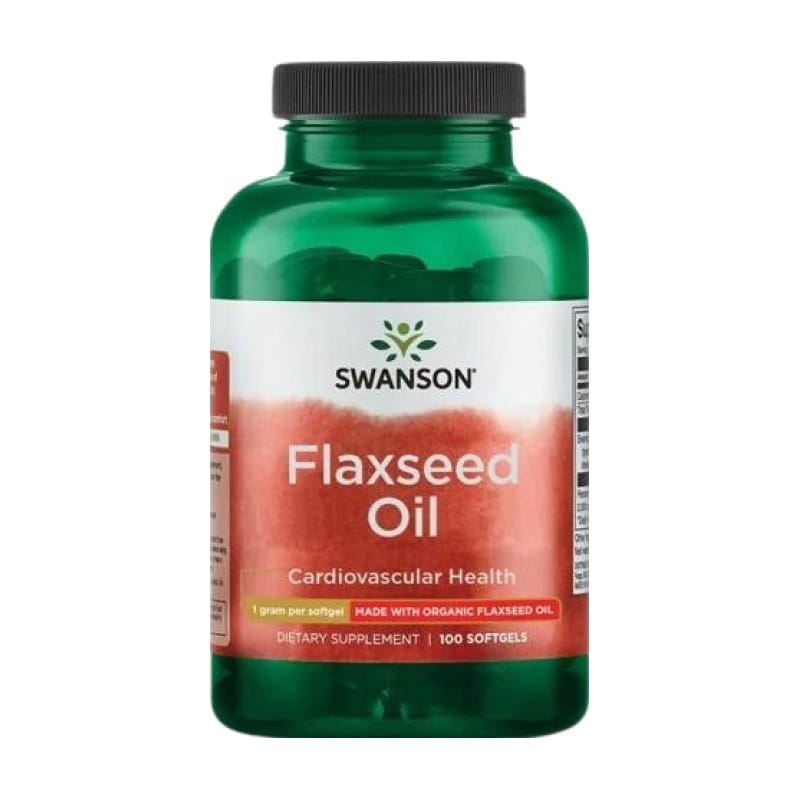 Laneno olje Swanson, 1000 mg (100 kapsul)