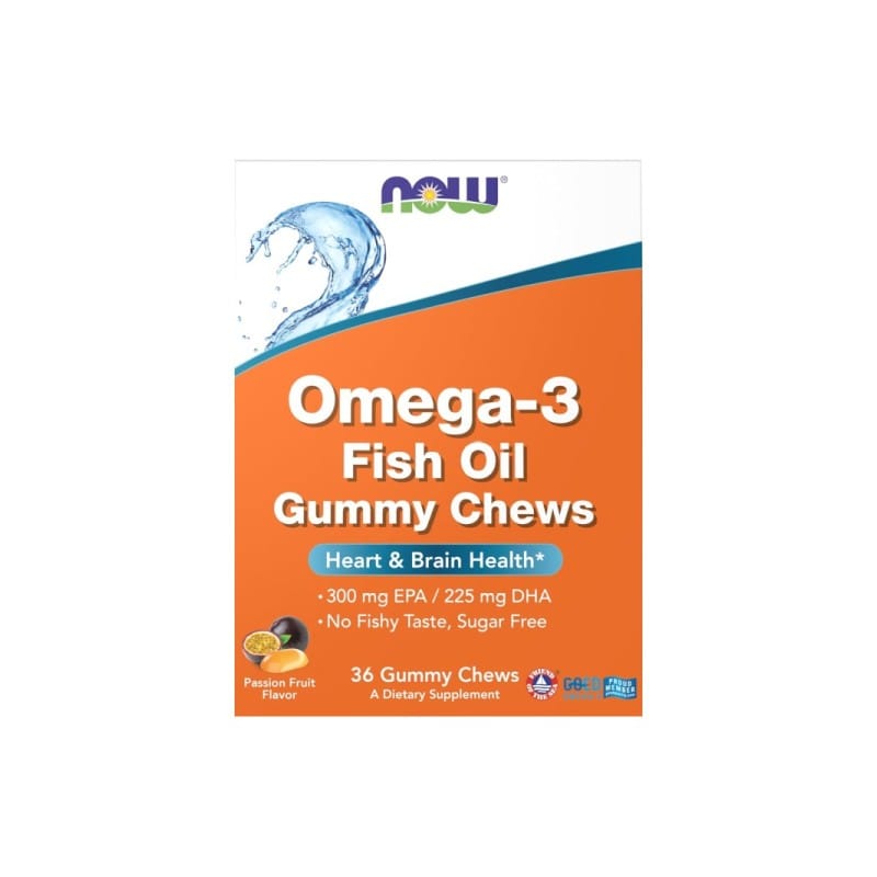 Omega-3 ribje olje NOW (36 žvečljivih bonbonov)