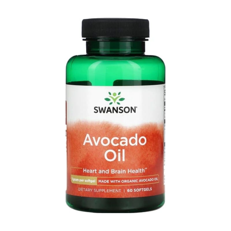 Avokadovo olje Swanson, 1000 mg (60 mehkih kapsul)