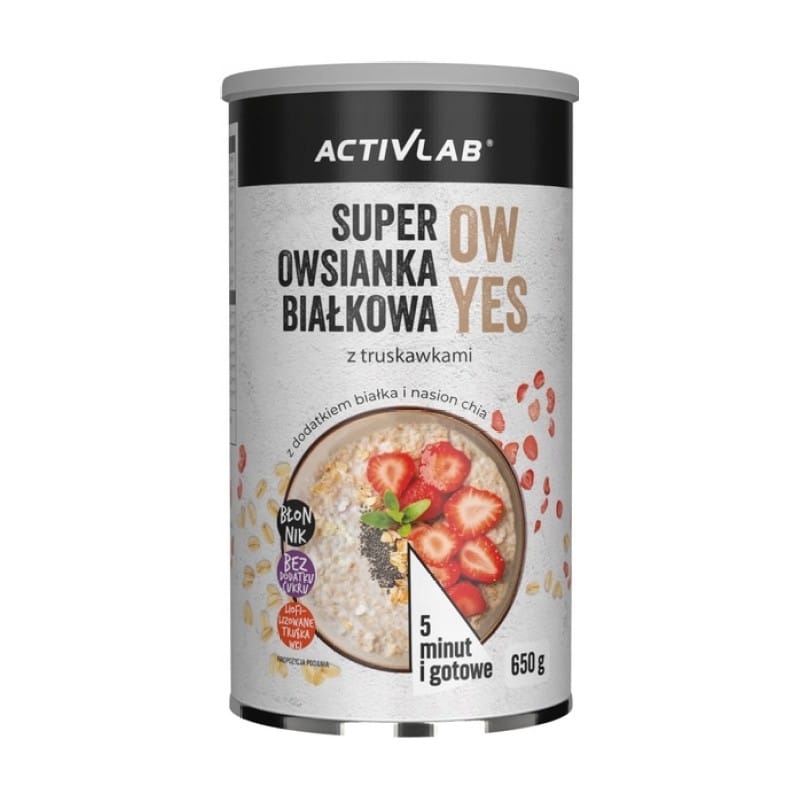 Super ovsena kaša z jagodami Activlab (650 g)