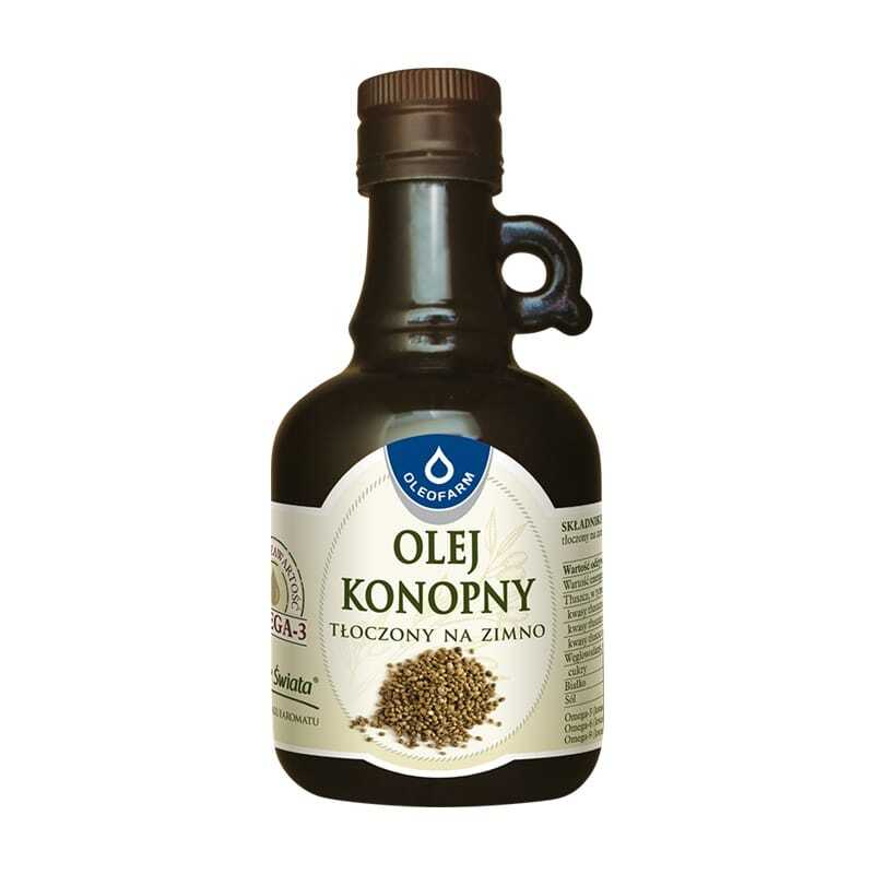 Konopljino olje, hladno stiskano Oleofarm (250 ml)
