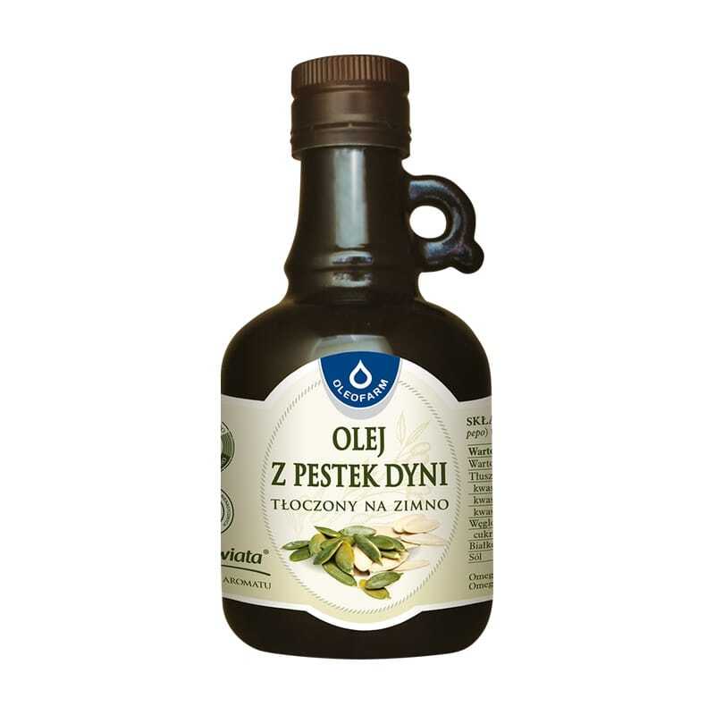 Bučno olje z vitaminom D, hladno stiskano Oleofarm (250 ml)