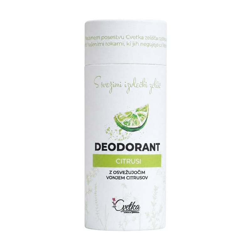 Citrusni bio zeliščni deodorant Cvetka (50 ml)