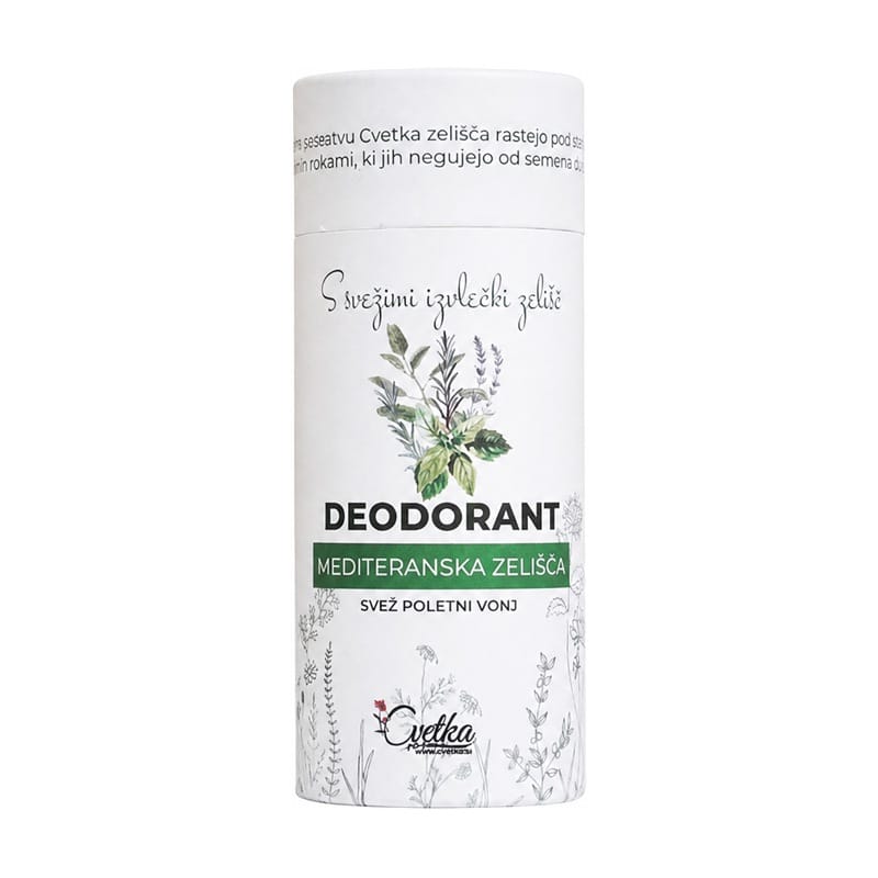 Bio zeliščni deodorant Mediteranska zelišča Cvetka (50 ml)