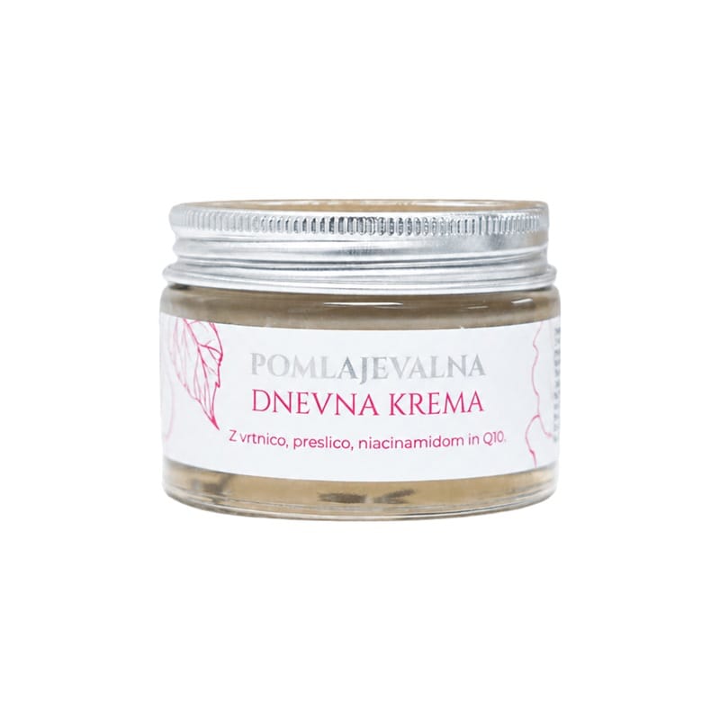 Pomlajevalna dnevna krema za obraz z vrtnico Cvetka (50 ml)