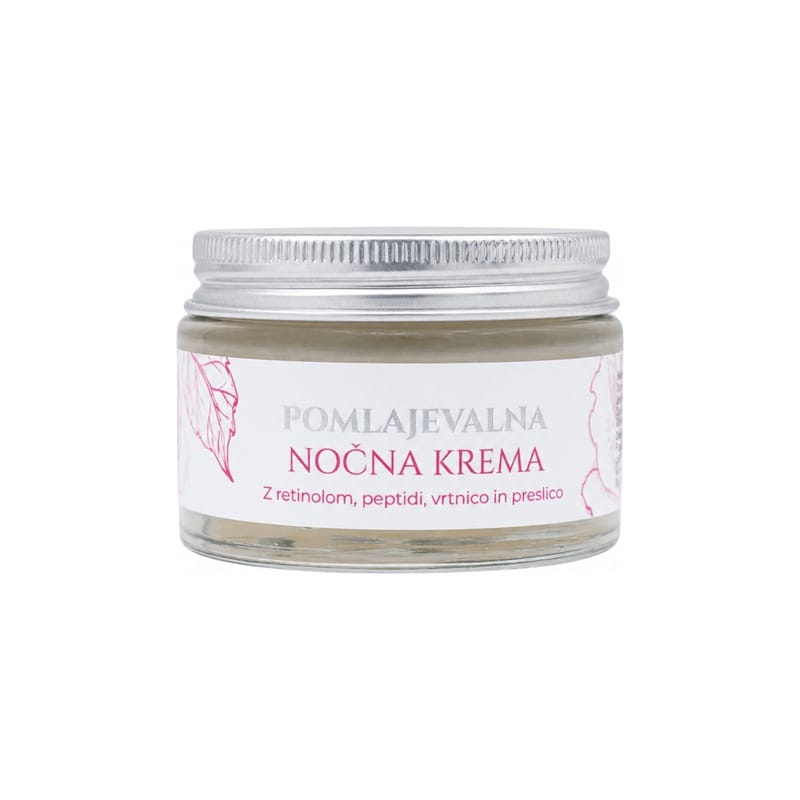 Pomlajevalna nočna krema za obraz z vrtnico Cvetka (50 ml)
