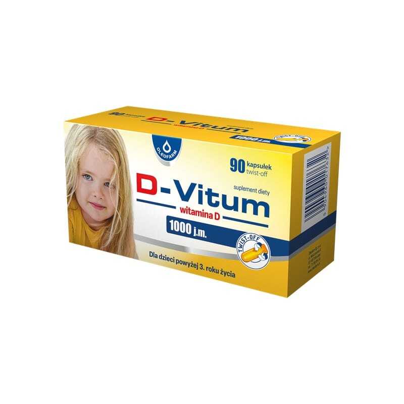 Vitamin D3 1000 IE za otroke Oleofarm (90 kapsul)