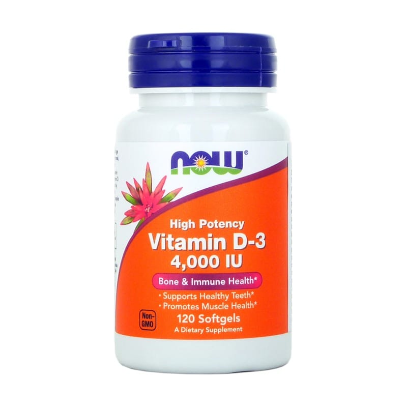 Vitamin D3 4000 IE NOW (120 mehkih kapsul)