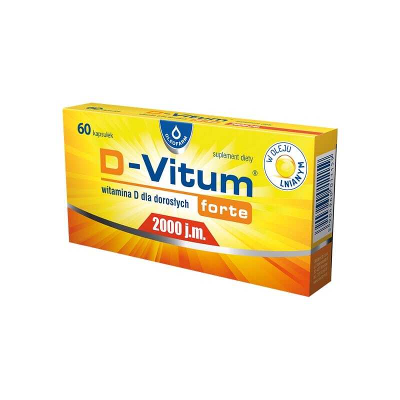 Vitamin D3 2000 IE D-Vitum Forte Oleofarm (60 kapsul)