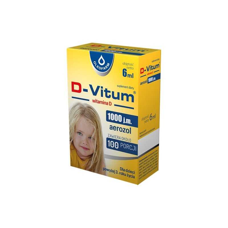 Vitamin D3 1000 IE v pršilu za otroke D-Vitum Oleofarm (6 ml)