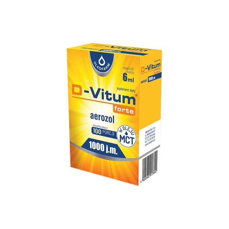 Vitamin D3 1000 IE v pršilu D-Vitum Forte Oleofarm (6 ml)