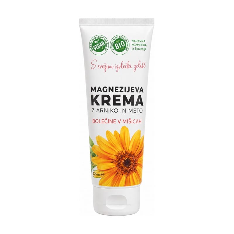 Magnezijeva krema z arniko in meto Cvetka (125 ml)